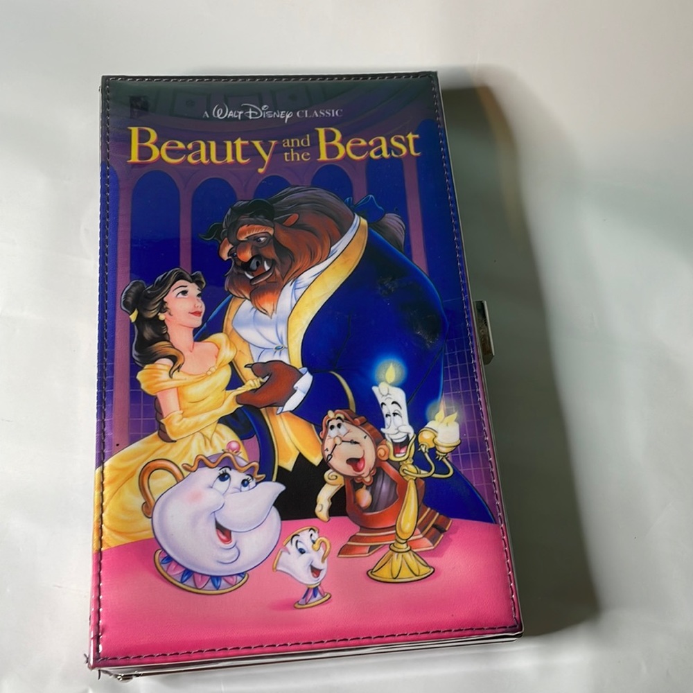 Beauty and the beast VHS inspired clutch